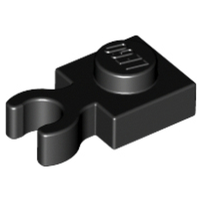 Plaat, Aangepast 1x1 met verticale clip Black